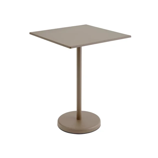 Muuto Linear Steel Barbord 70x70 h: 95 cm Taupe