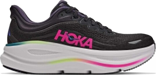 Hoka Women"s Bondi 9 Black/Neon Dragonfruit, 40 2/3