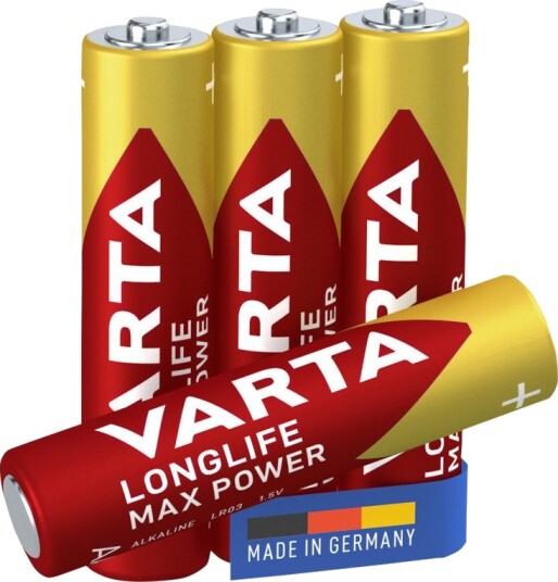Varta Longlife Max Power 4-pack AAA Alkalisk Batteri 2900 mAh Varta Longlife Max Power 4-pack AAA Alkalisk Batteri 2900 mAh