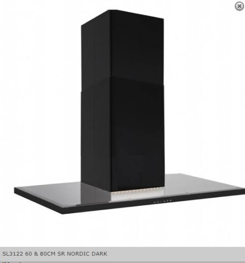 Silverline SL 3122-60SR Vegghengt Ventilator med Ekstraksjon og Belysning Sort 60 cm