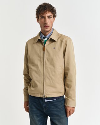 Gant Vindjakke i bomull DARK KHAKI XXXL