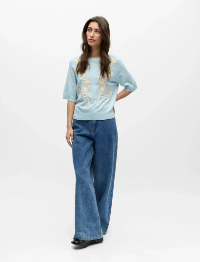 Object Objlaney Rubin Ss Pullover Noos Blue XS