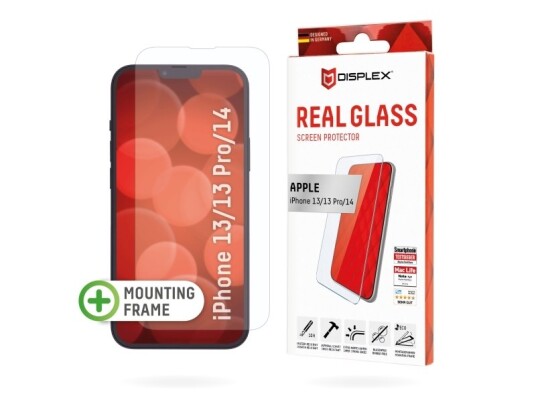 Displex 01698, Apple, Iphone 13/ Iphone 13 Pro/ Iphone 14, Tørr Påføring, Slagbestandig, Ripebestandig, Støvresistent, Gjennomsiktig, 1 Stykker