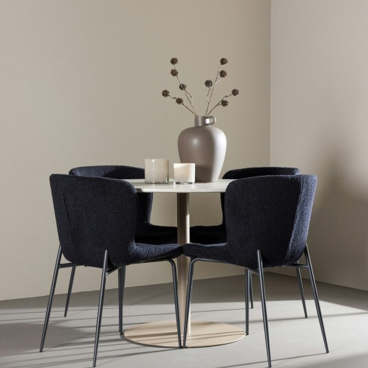 Spisegruppe Venture Home Lycke Ø110 med 4 stk Modesto Stoler