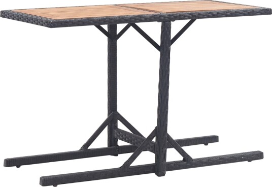 vidaXL Hagebord svart heltre akasie og polyrotting