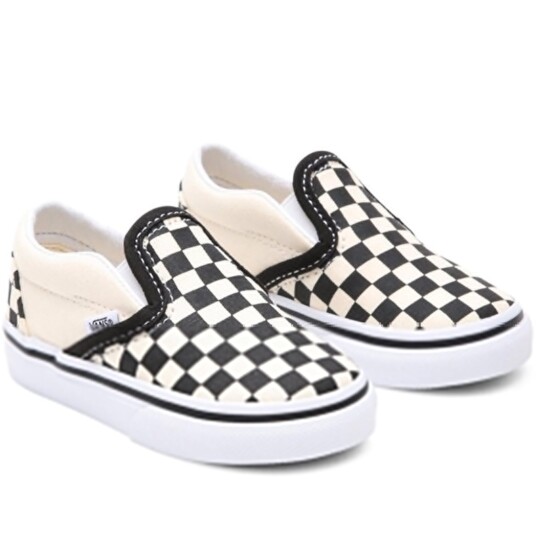 VANS Classic Slip-On Black/White Checkerboard Sko 18