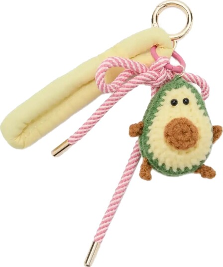 Mango Avocado Charm Keyring   Yellow   ONE SIZE
