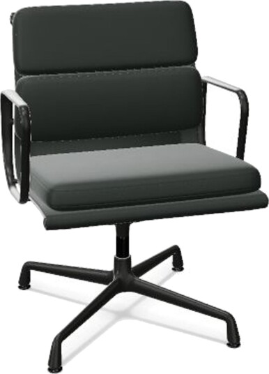 Vitra Soft Pad EA 208 kontorstol med svingbar jade/dyp Sort