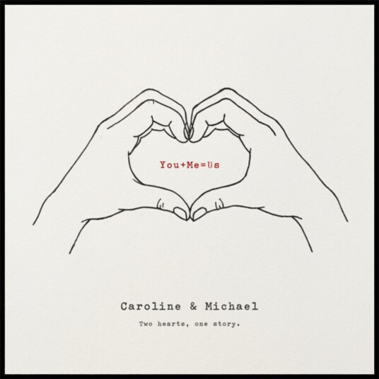 Minimalist Love Hands Artwork Plakat / 30x30