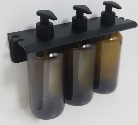 Hefe Gedy trippel såpeflaskeholder mat sort Hefe Gedy trippel såpeflaskeholder mat sort