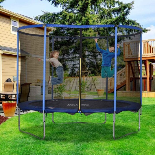 Trampoline med sikkerhetsnett for hage Ø305 cm Trampoline med sikkerhetsnett for hage Ø305 cm