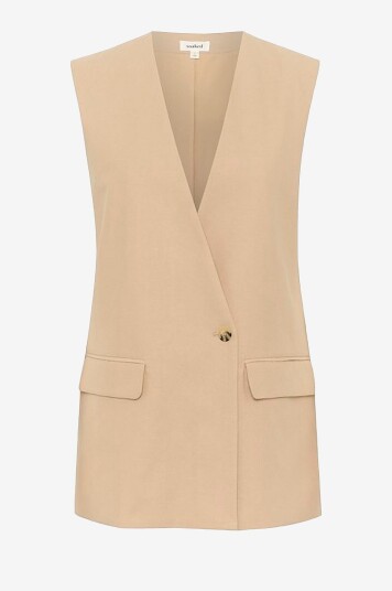 Soaked in Luxury   Vest slCarry Waistcoat   Brun