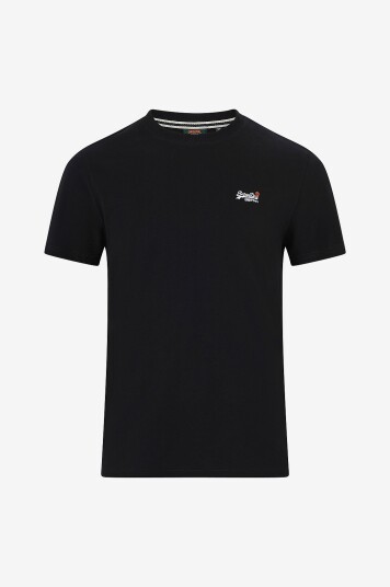 Superdry - T-skjorte Essential Contrast Emb - Svart