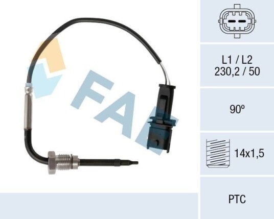 FAE 68037 Sensor, eksostemperatur