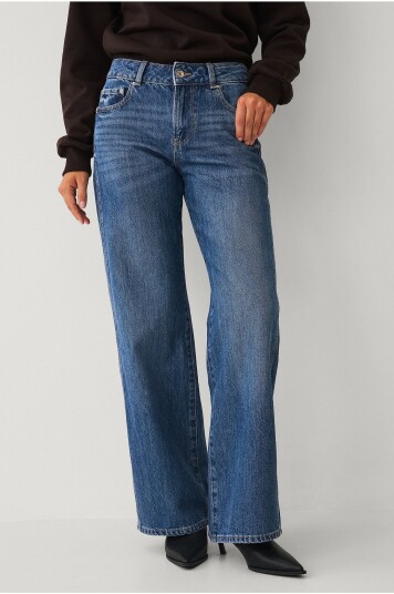 Gina Tricot Jeans Wide flare jeans Blå