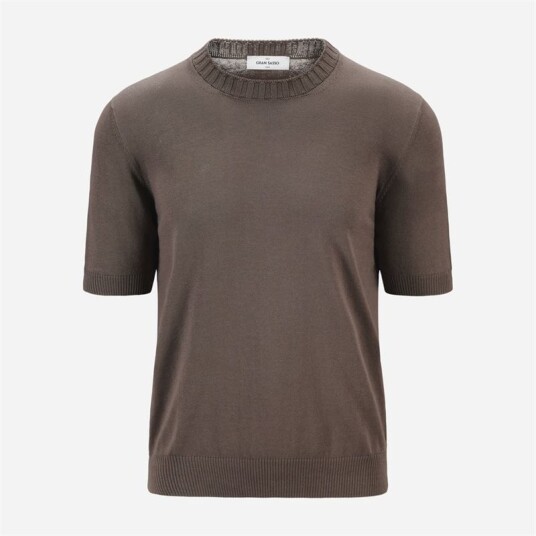 Gran Sasso Short Sleeve Sweater Taupe