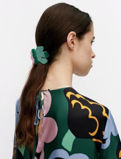 Marimekko Unikko Hair Clip S Two Tone Green ONE SIZE