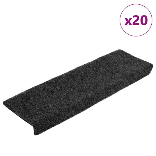 Selvklebende trappematter 20 stk grå 65x21x4 cm 8721288458353