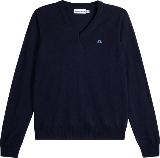 J.Lindeberg Amaya Knitted Sweater Blå Golfgenser dame JL Navy X Large