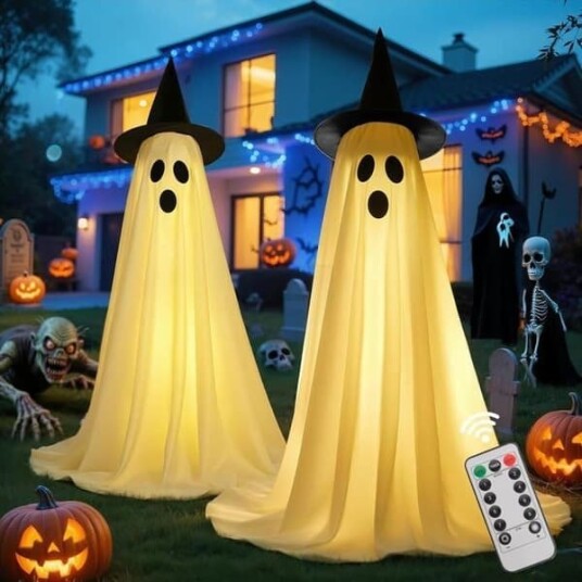 Halloween Utendørsdekorasjoner med Fjernstyrte Lysslynger 2 stk