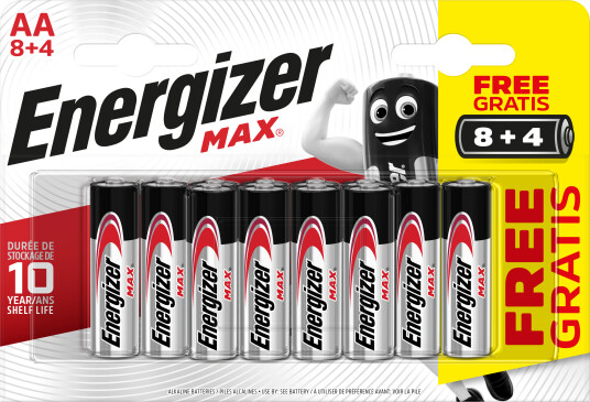 BATTERI MAX AA/LR6 12P 8+4 BATTERI MAX AA/LR6 12P 8+4