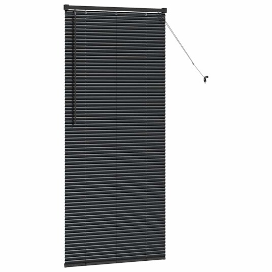 Vindu Persienne med gardiner Svart Aluminium Vindu Persienne med gardiner Svart Aluminium