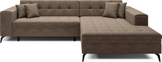 Hjørnesofa Eltap Solange 292x196x84 cm Berlin 03 Beige Høyre