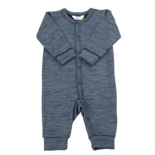 Joha Doubleface melange ull heldress til barn - mørkeblå Joha Doubleface melange ull heldress til barn - mørkeblå