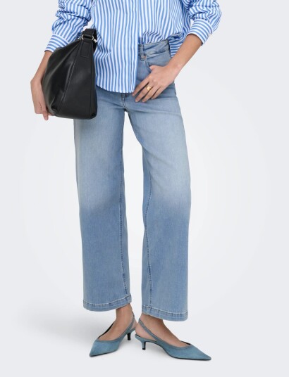 ONLY Onlmadison Blush Hw Cp Wd Dnm Cro371Noos Blue XS x 34