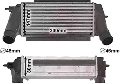 Intercooler VAN WEZEL 18014702