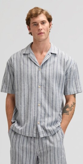 Lee Jeans Clean Resort Shirt   Grey   S x 00