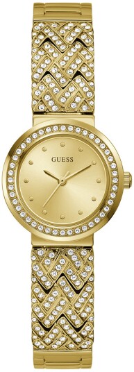 Guess Dameklokke GW0476L2 Treasure Gull/Gulltonet stål Ø28 mm