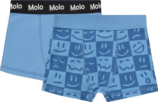Molo Boxershorts Justin 2 pack Blue Vibes Molo 7 8 år 122 128 Boxershorts Blå
