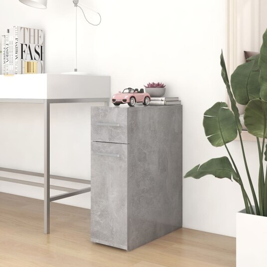 vidaXL Apotekskap betonggrå 20x45,5x60 cm sponplater vidaXL Apotekskap betonggrå 20x45,5x60 cm sponplater