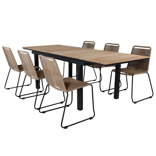 Spisegruppe Venture Home Mendi med 6 Levi Stoler Spisegruppe Venture Home Mendi med 6 Levi Stoler