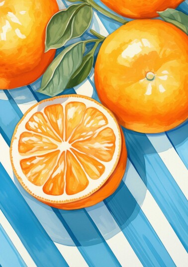 Plakat Livlige appelsiner Plakat Livlige appelsiner