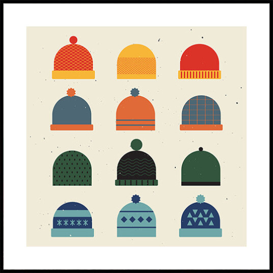 Hats Plakat Plakat / 70x70cm
