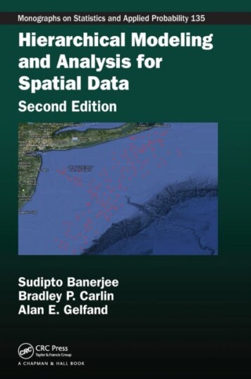 Hierarchical Modeling And Analysis For Spatial Data Av Sudipto (University Of Minnesota Minneapolis Usa) Banerjee, Bradley P. (University Of Minnesota