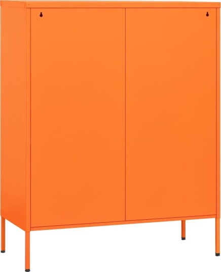 vidaXL Kommode oransje 80x35x101,5 cm stål
