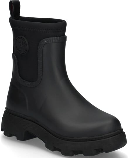 Tommy Hilfiger Th Stamp Warm Ankle Rain Boot Black 39