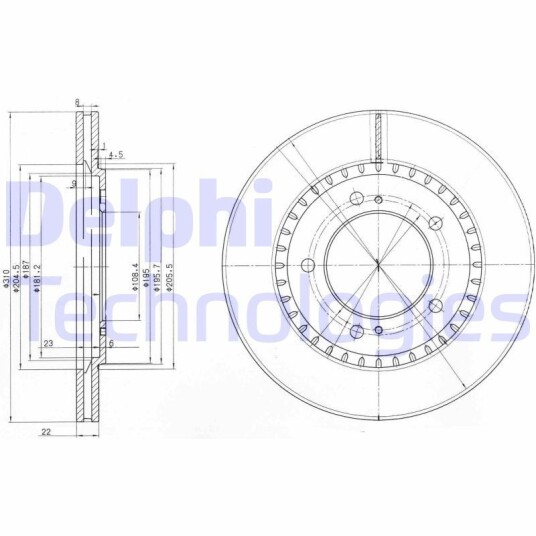Bremseskive DELPHI BG3821 Bremseskive DELPHI BG3821