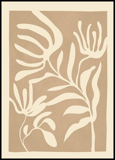 Minimal Abstract Art Plant Plakat Plakat / 50x70cm