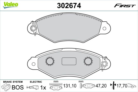 Bremseklosser VALEO 302674