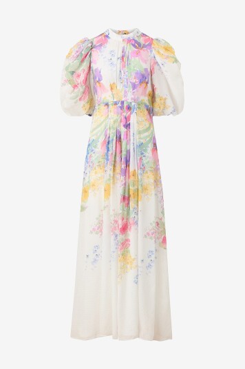 byTimo   Maxikjole *dotted Georgette Tieback Gown   Hvit