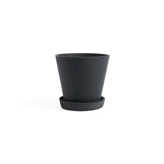 HAY Flowerpot with saucer krukke S Ø11 cm Svart