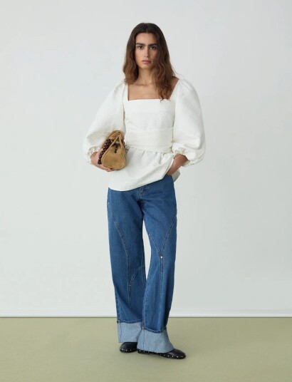 Laagam Cecile White Blouse White L/40