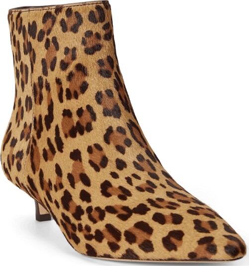 Lauren Ralph Lauren Francesca Leopard Print Haircalf Bootie MODERN LEOPARD 38