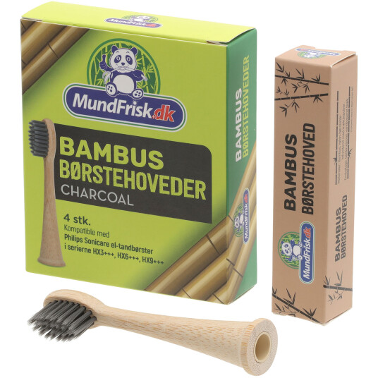 Bambusbørstehoder for Philips SoniCare MundFrisk Charcoal