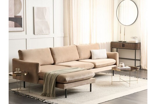 Woodal Hjørnesofa 4 seter Beige/Svart Woodal Hjørnesofa 4 seter Beige/Svart
