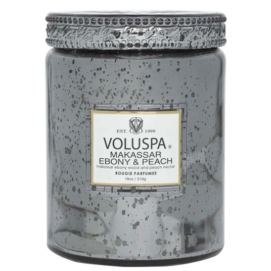 Voluspa Large Jar Candle Makassar Ebony & Peach, 510 g Duftlys